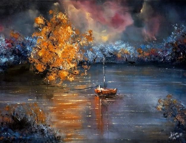 ArteDiAlina.com painting: Yellow tree